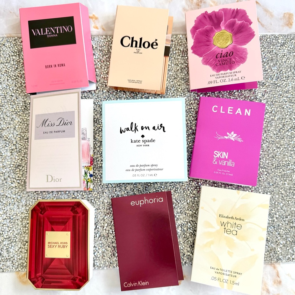 9 Women Fragrance Samples CHLOE/Calvin Klein /VALENTINO/Michael Kors/KATE SPADE